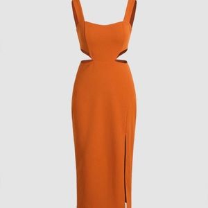 Brand new with tags Cider brand orange cutout dress